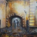 SWEDISH GATE OLD RIGA 16”x20” Original 3D Relief Sculpture by Lady Ju Jurita