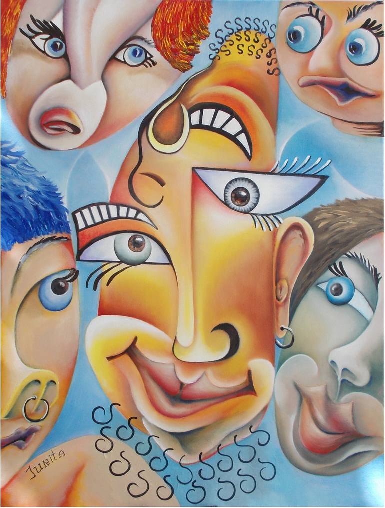 CRAZY WORLD Painting by Lady Ju Jurita | Saatchi Art