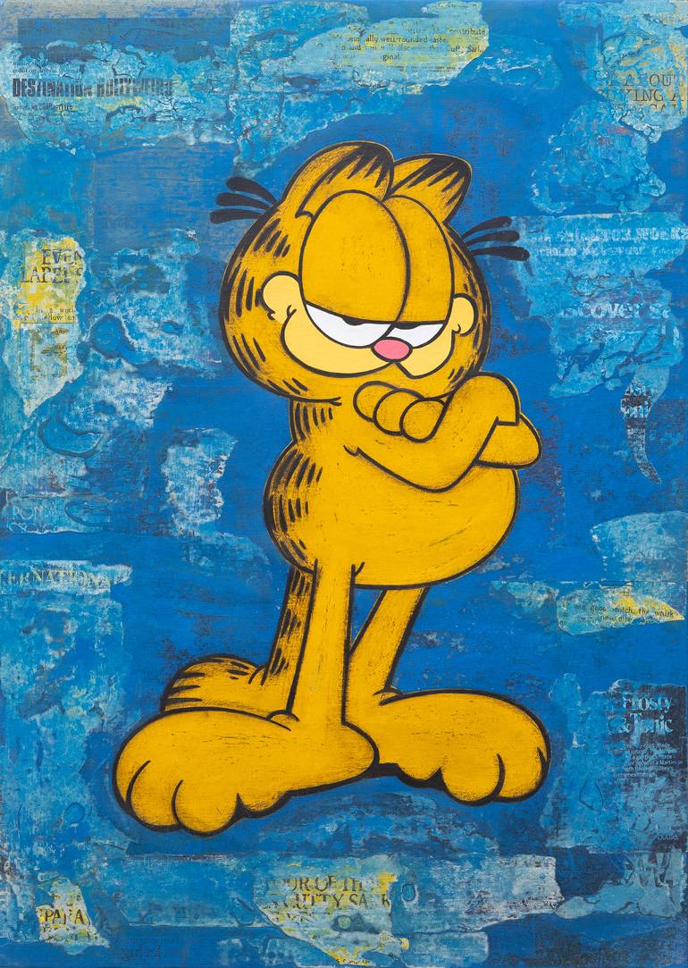 Garfield the playboy Painting by zdravko jankovic | Saatchi Art