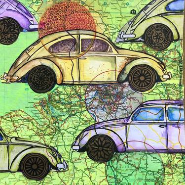 Print of Fine Art Automobile Drawings by Janet Howell