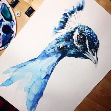 Original Expressionism Animal Paintings by Katya Malina