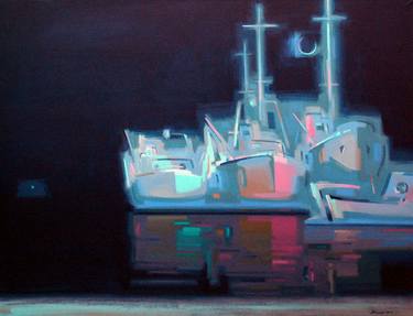 Original Sailboat Paintings by Vladimir Vitlif
