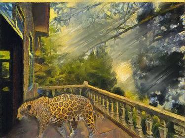 Jaguar Approaching On A Windy Day - Limited Edition 1 of 6 thumb
