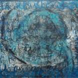 Prayer Painting Series: No.6 Black and Blue by Catherine Rogers