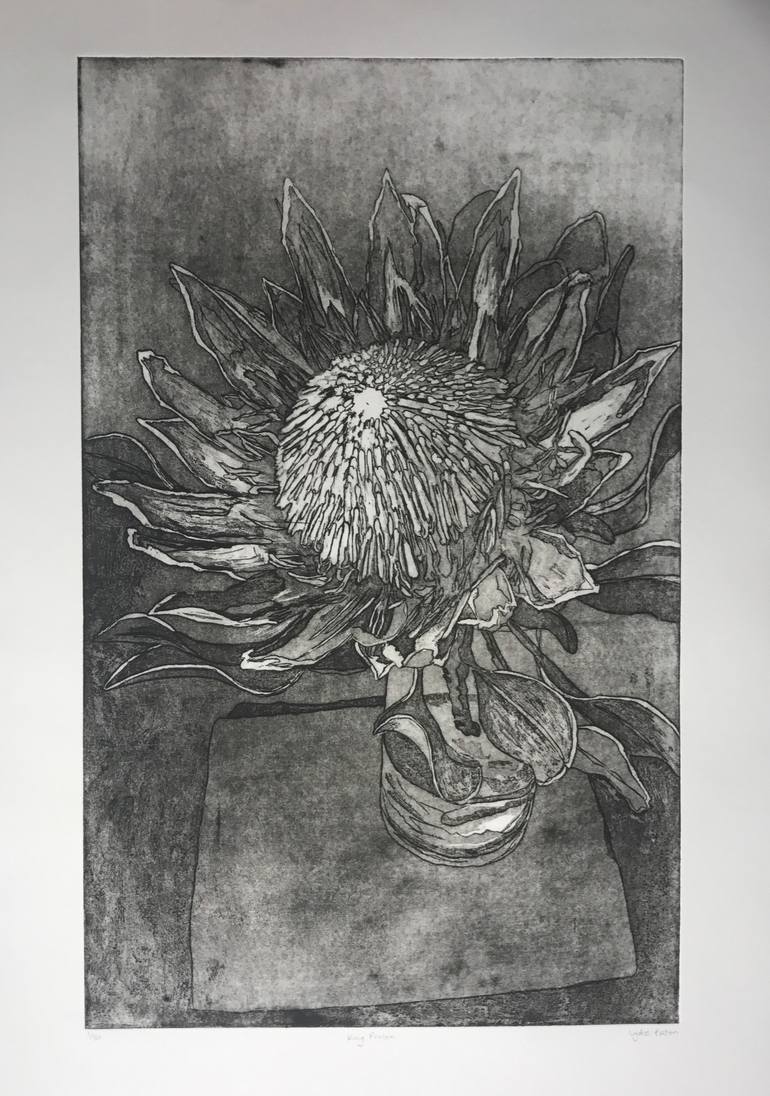 Original Illustration Still Life Printmaking by Lydie Paton