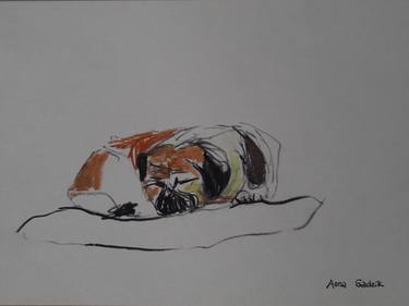 Print of Impressionism Dogs Drawings by Anna Sadzik