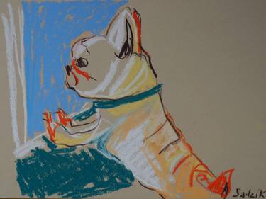 Print of Minimalism Dogs Drawings by Anna Sadzik