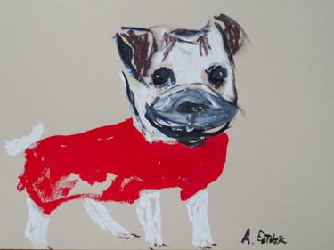 Print of Expressionism Dogs Drawings by Anna Sadzik