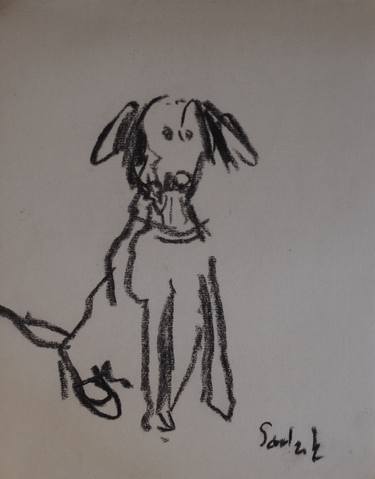 Print of Expressionism Dogs Drawings by Anna Sadzik