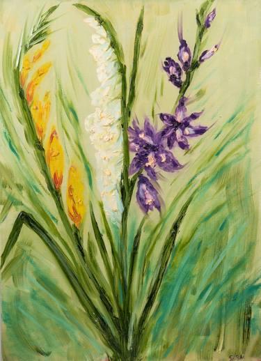 Original Fine Art Floral Paintings by Tanya Bilous