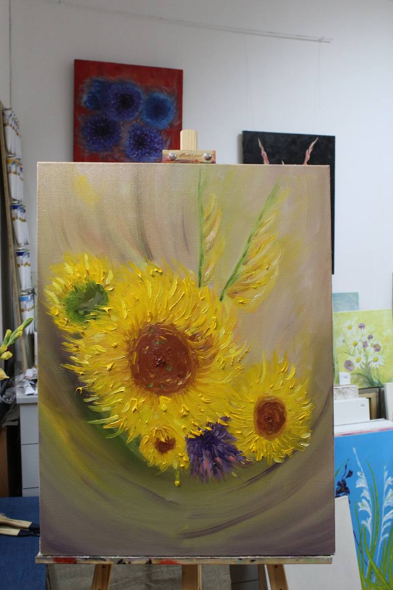 Original Fine Art Floral Painting by Tanya Bilous