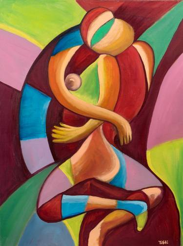 Original Cubism Love Paintings by Tanya Bilous