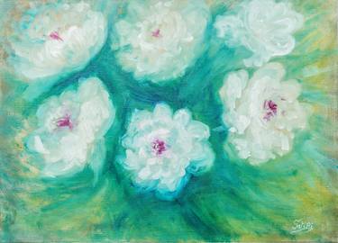 Original Abstract Expressionism Floral Paintings by Tanya Bilous