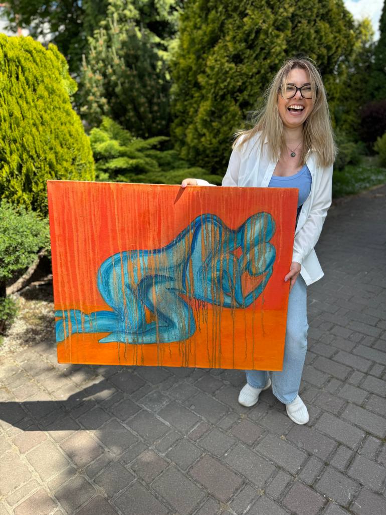 Original Abstract Expressionism Love Painting by Tanya Bilous