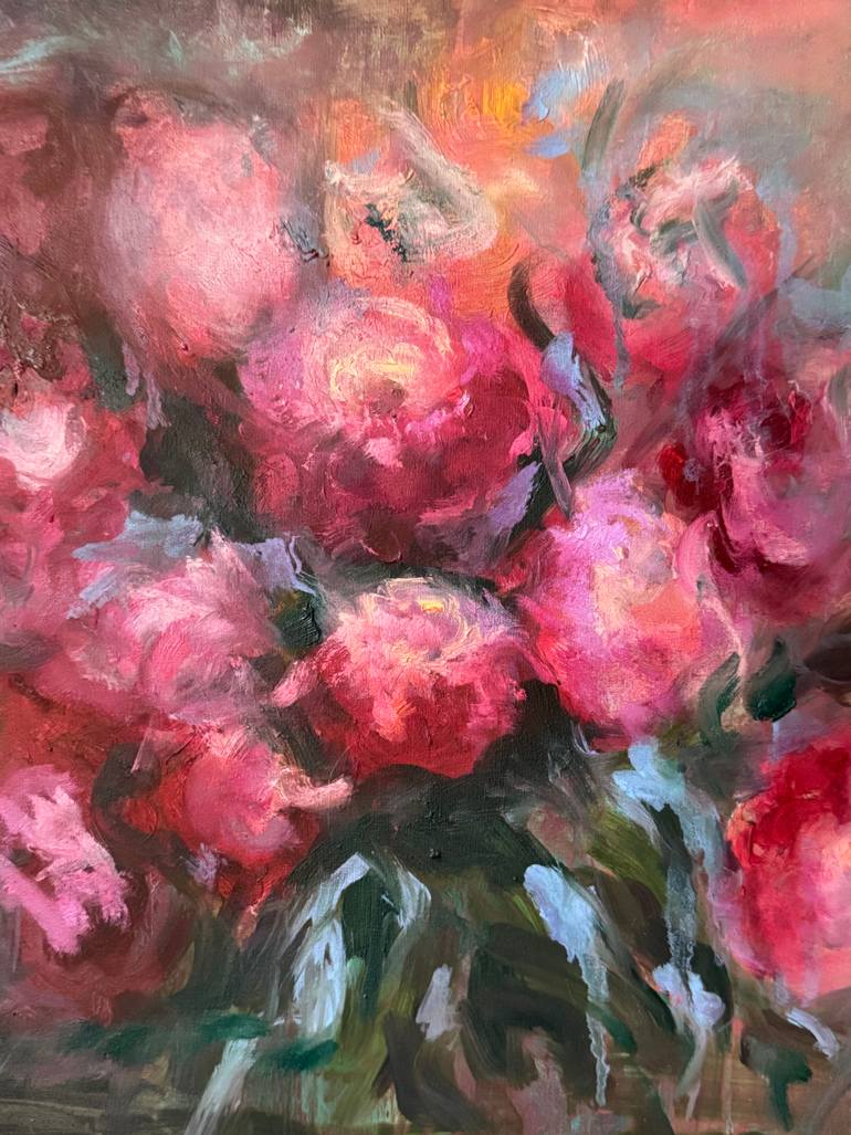 Original Abstract Expressionism Floral Painting by Tanya Bilous