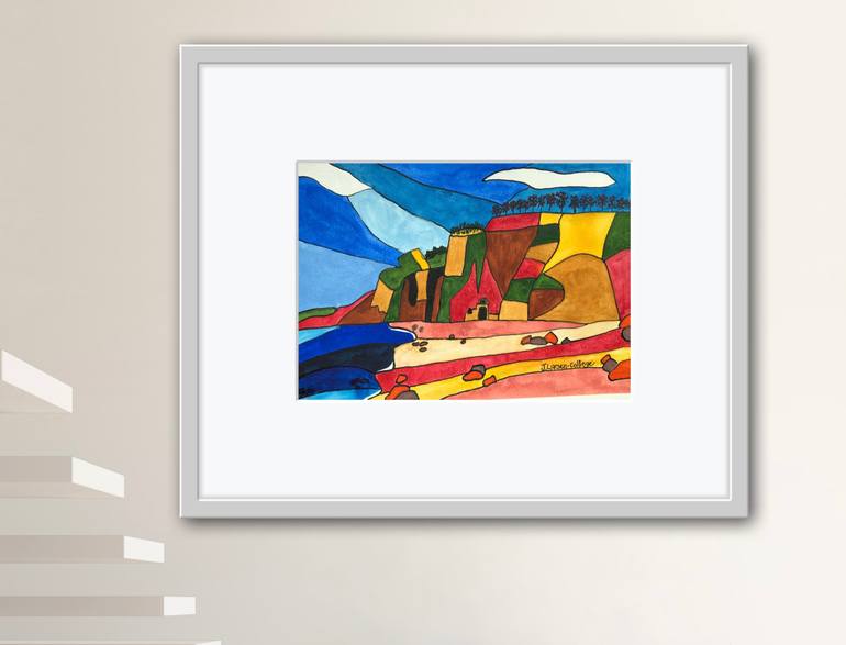 Original Abstract Beach Painting by J Larsen-Collinge