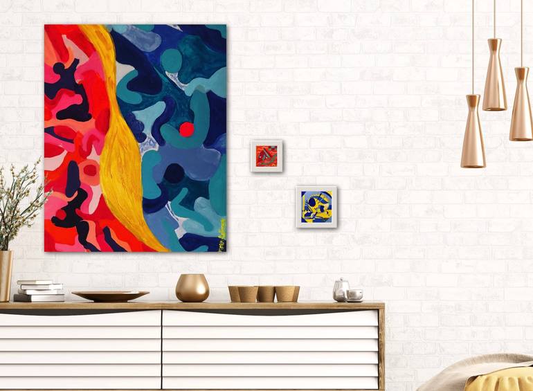 Original Abstract Expressionism Abstract Painting by J Larsen-Collinge