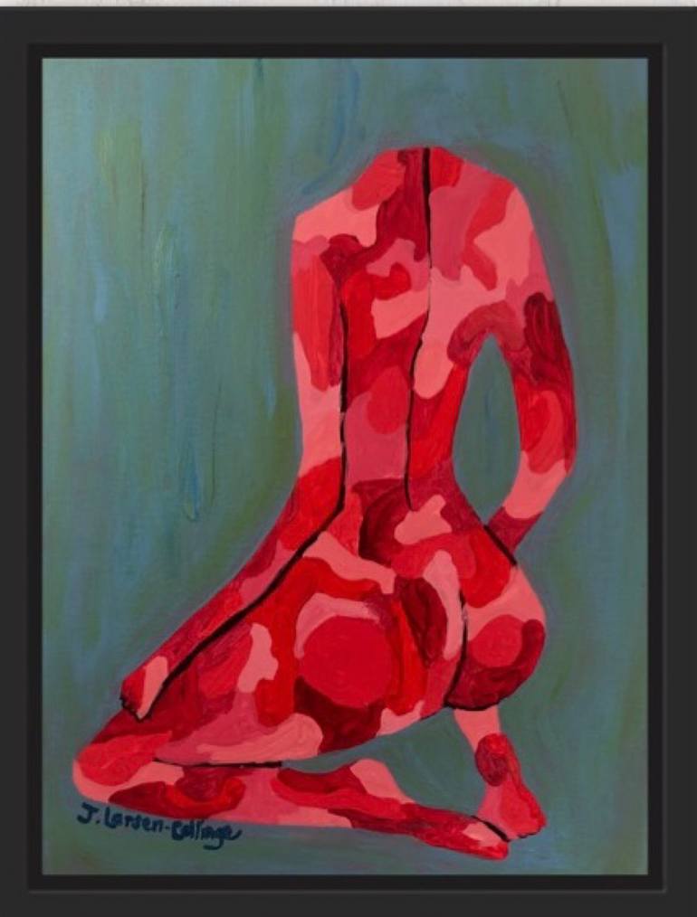 Original Abstract Nude Painting by jane Larsen-Collinge