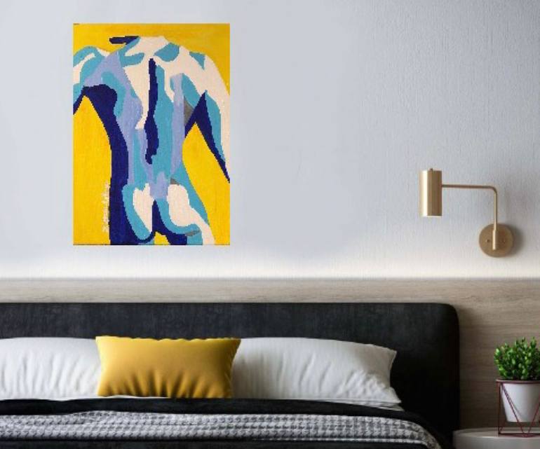 Original Abstract Nude Painting by jane Larsen-Collinge