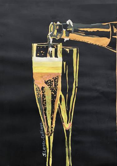 Original Art Deco Food & Drink Paintings by jane Larsen-Collinge