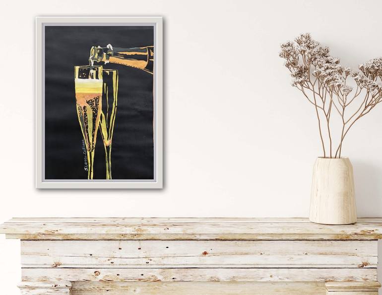 Original Food & Drink Painting by jane Larsen-Collinge