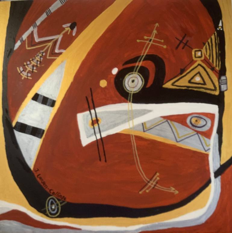 Original Abstract Expressionism Abstract Painting by J Larsen-Collinge