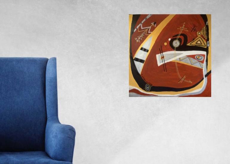 Original Abstract Expressionism Abstract Painting by J Larsen-Collinge