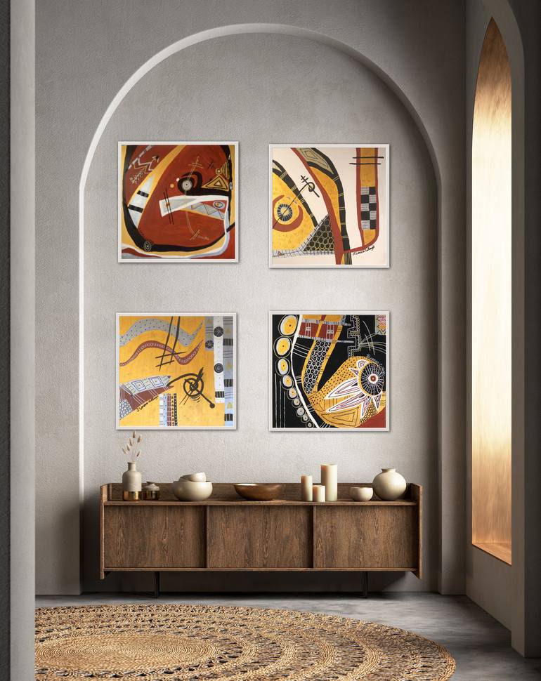 Original Abstract Expressionism Abstract Painting by J Larsen-Collinge