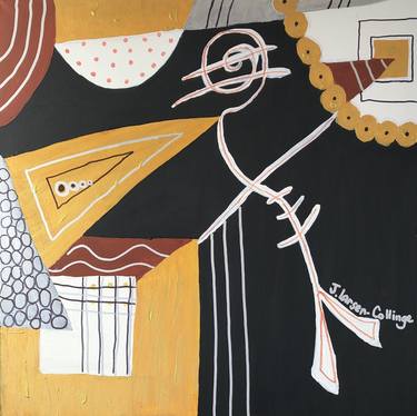 Original Abstract Expressionism Abstract Painting by J Larsen-Collinge
