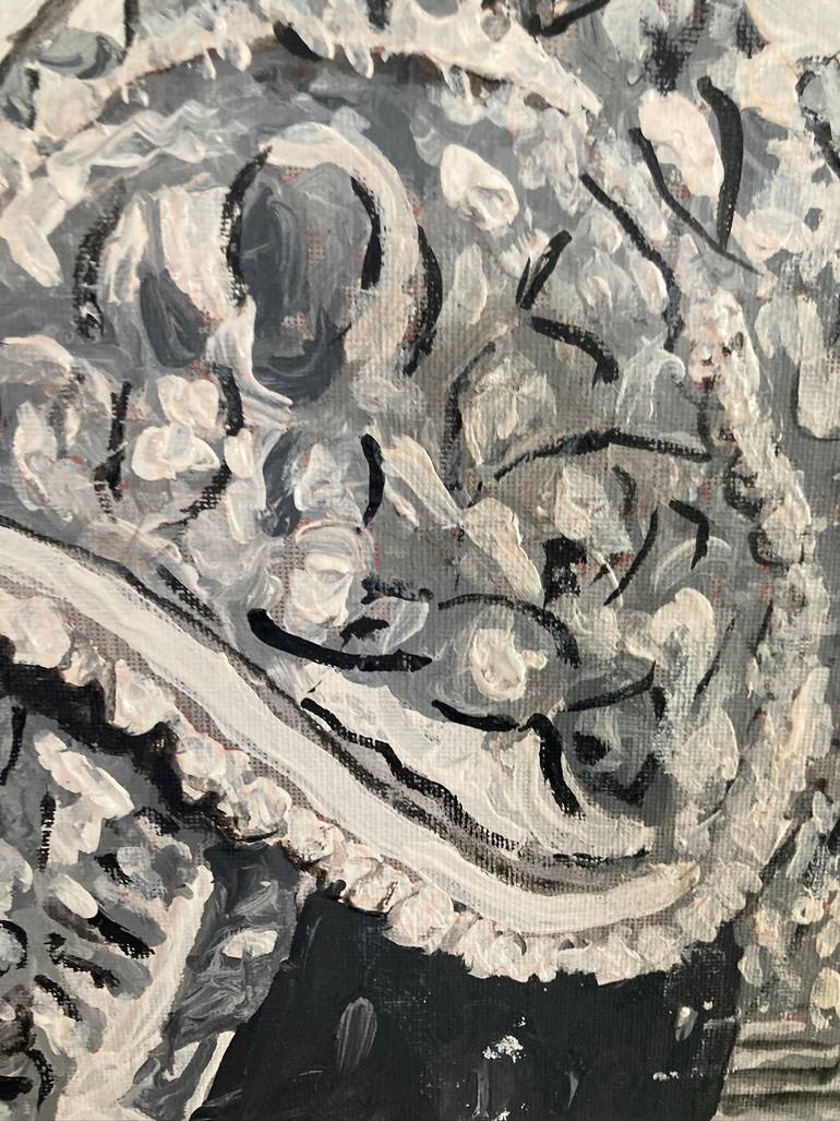 Original Black & White Men Painting by J Larsen-Collinge