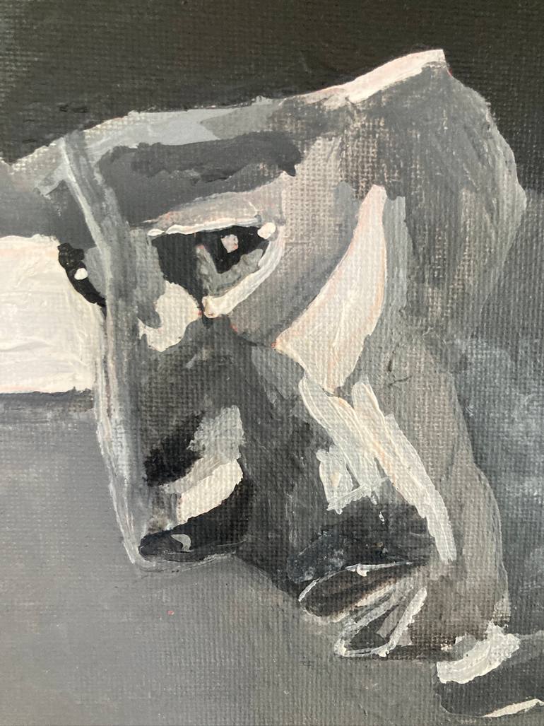 Original Black & White Men Painting by J Larsen-Collinge