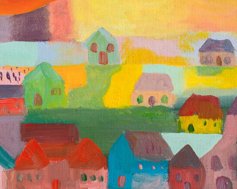 Original Abstract Landscape Painting by Nadra Jacob 