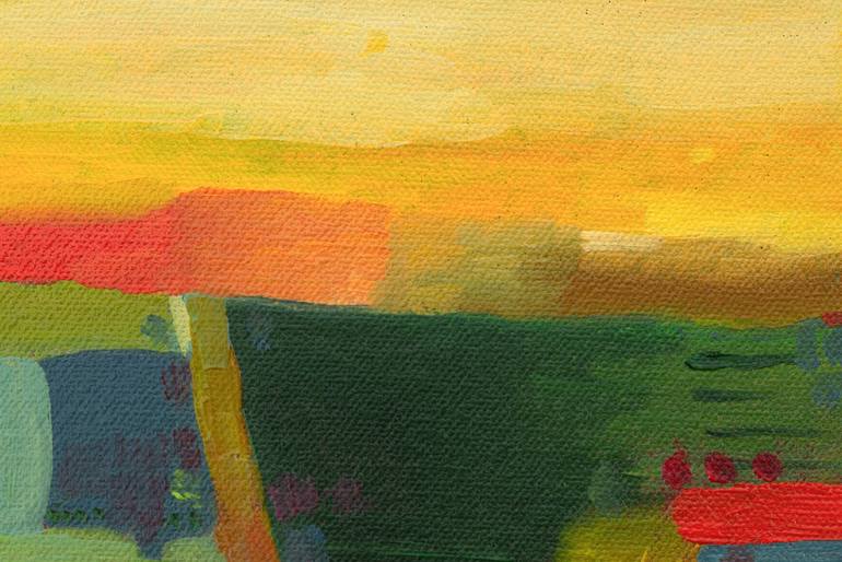 Original Abstract Expressionism Landscape Painting by Nadra Jacob 