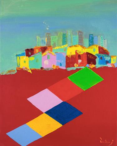 Print of Fauvism Cities Paintings by Nadra Jacob