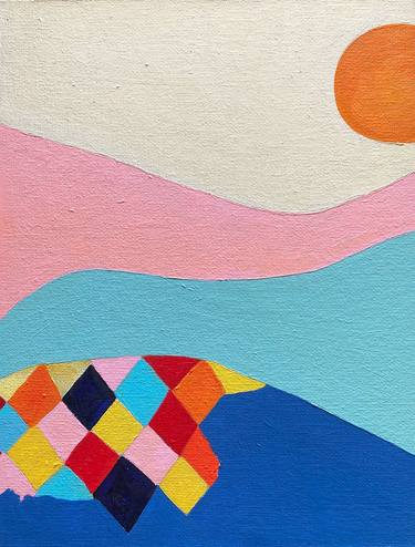 Original Abstract Beach Paintings by Nadra Jacob