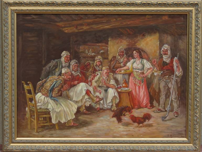 Original Realism People Painting by Djura Putnik 