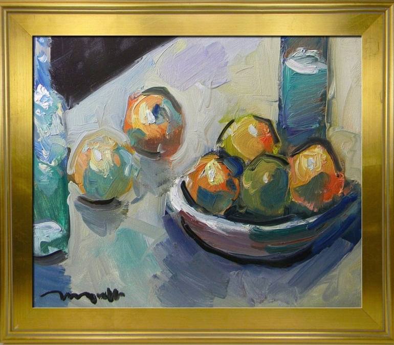 Jose Trujillo Framed Impressionist Oil Painting Still Life Restaurant ...