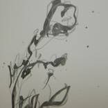 JOSE TRUJILLO - Abstract Expressionist Ink Wash Lavender Flower ART Original by Jose Trujillo