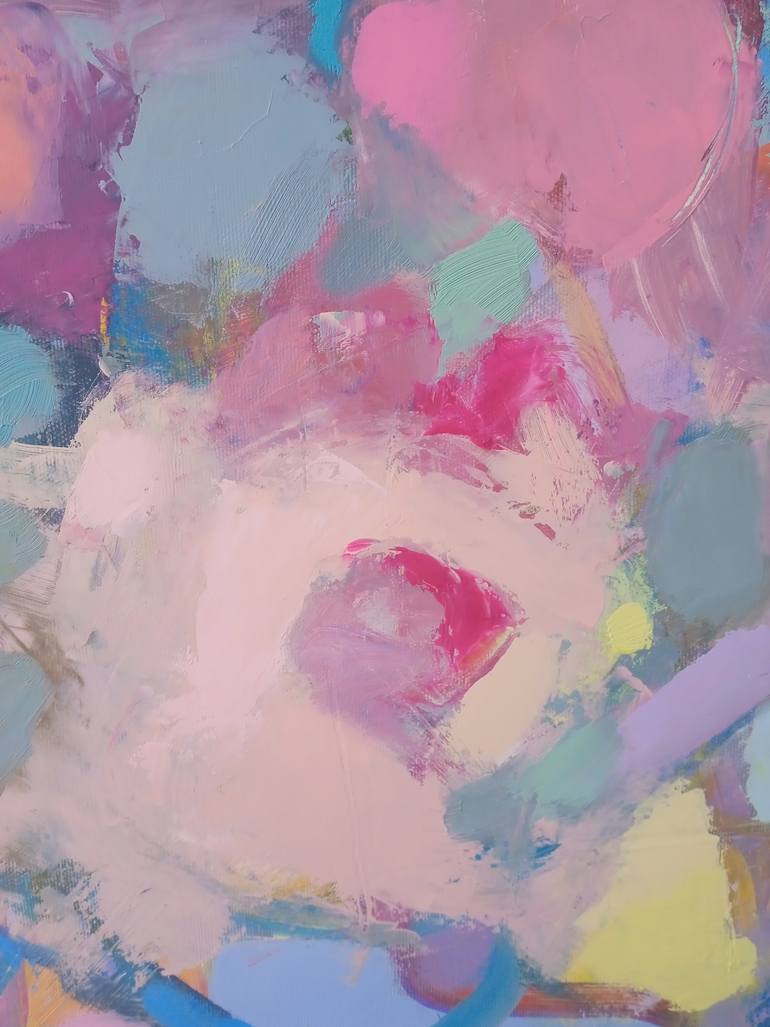 Original Abstract Expressionism Floral Painting by Elena Shraibman