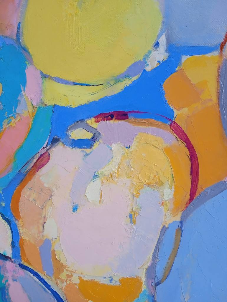 Original Abstract Expressionism Still Life Painting by Elena Shraibman