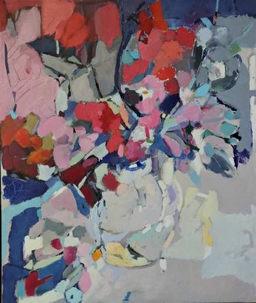 Print of Abstract Expressionism Floral Paintings by Elena Shraibman