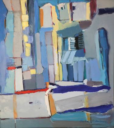 Print of Abstract Cities Paintings by Elena Shraibman