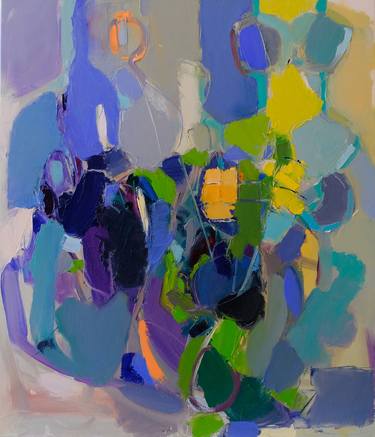 Original Abstract Expressionism Abstract Paintings by Elena Shraibman