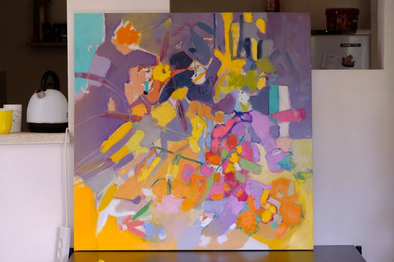 Original Abstract Expressionism Abstract Painting by Elena Shraibman