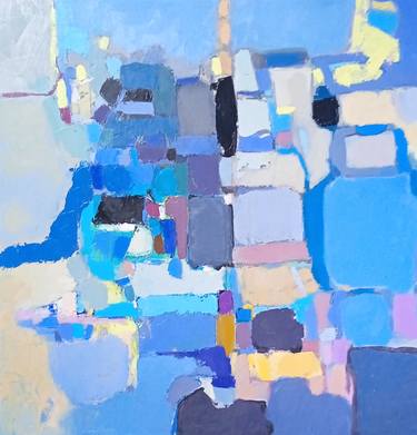 Original Abstract Architecture Paintings by Elena Shraibman