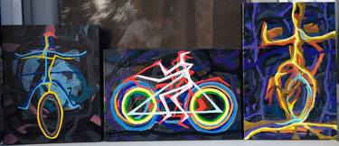 A BICYCLE RIDER (TRIPTYCH) thumb