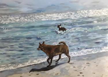 Print of Realism Beach Paintings by Simone De Villiers