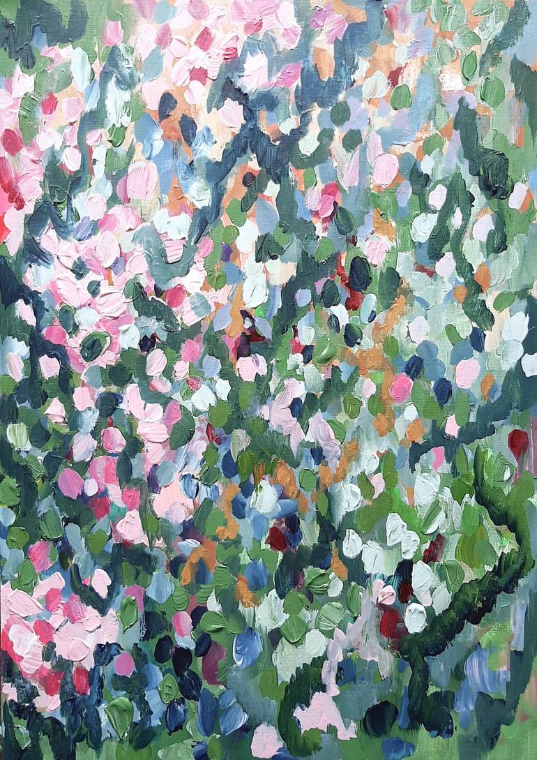 Pink and green Painting by Simone De Villiers | Saatchi Art