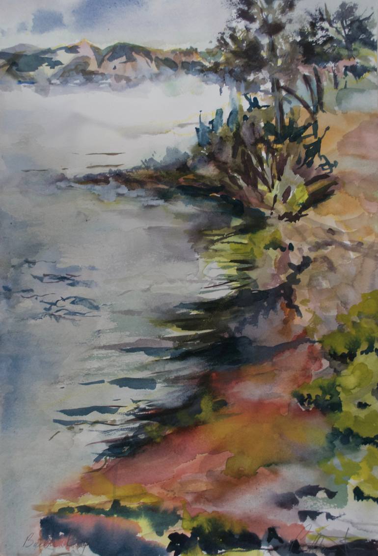 Original Abstract Seascape Painting by Catherine Tirr