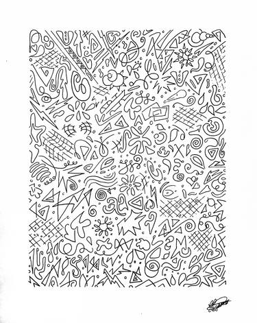 Print of Abstract Geometric Drawings by Gemma Garner
